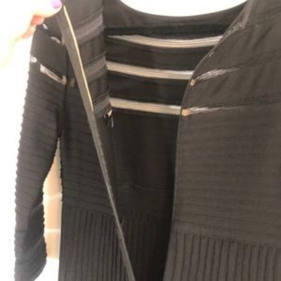 Tadashi Shoji size M black mesh party dress event work - Picture 7 of 14